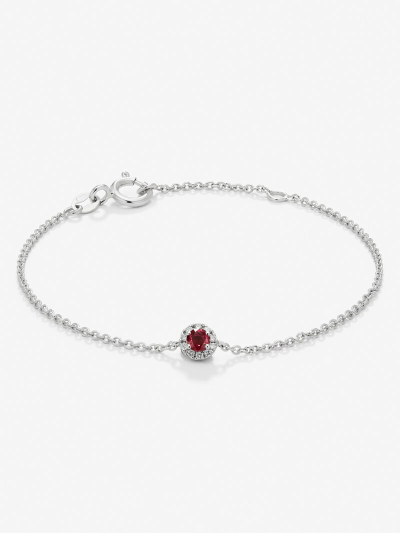18K White Gold Orla Bracelet with Rubi and Diamond image number 0