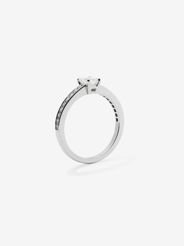 Anillo de Compromiso de Oro blanco con diamante, SL22001-IGD050/GVS1_V