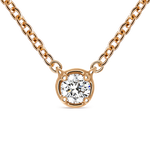 Colgante de oro rosa con diamante E-VVS1 de 0,25 quilates, PT14013-IGOR25/EVVS1