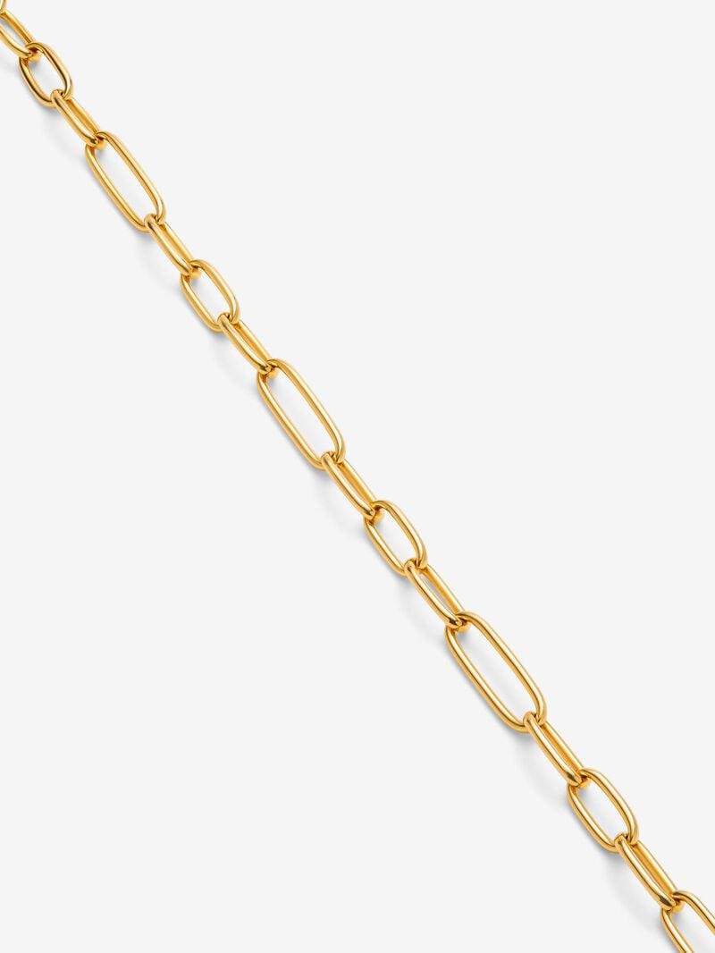 18K Yellow Gold Link Necklace with 11.5mm Australian Pearl image number 2