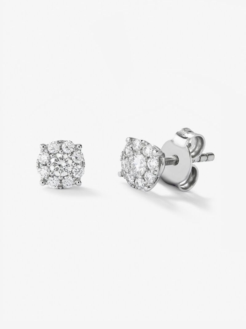 18kt white gold earrings with diamonds image number 0