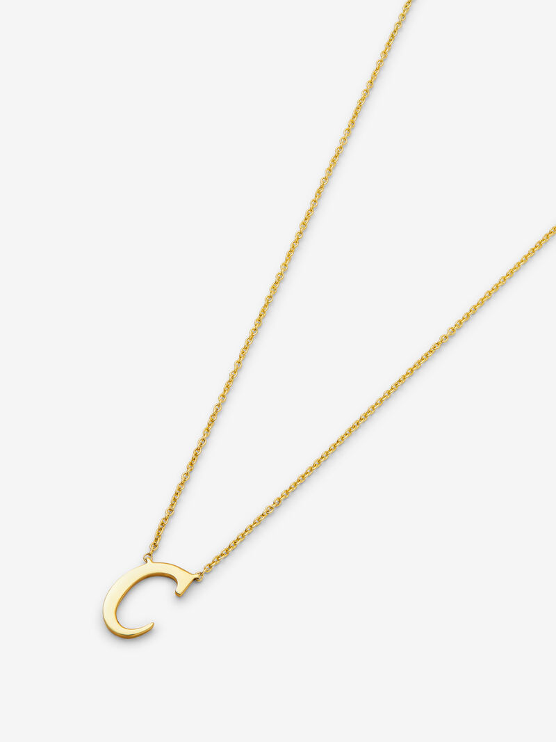 18K yellow gold pendant with letter C image number 1
