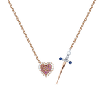 Rose and white gold pendant, PT17039-OROBDZZR_V