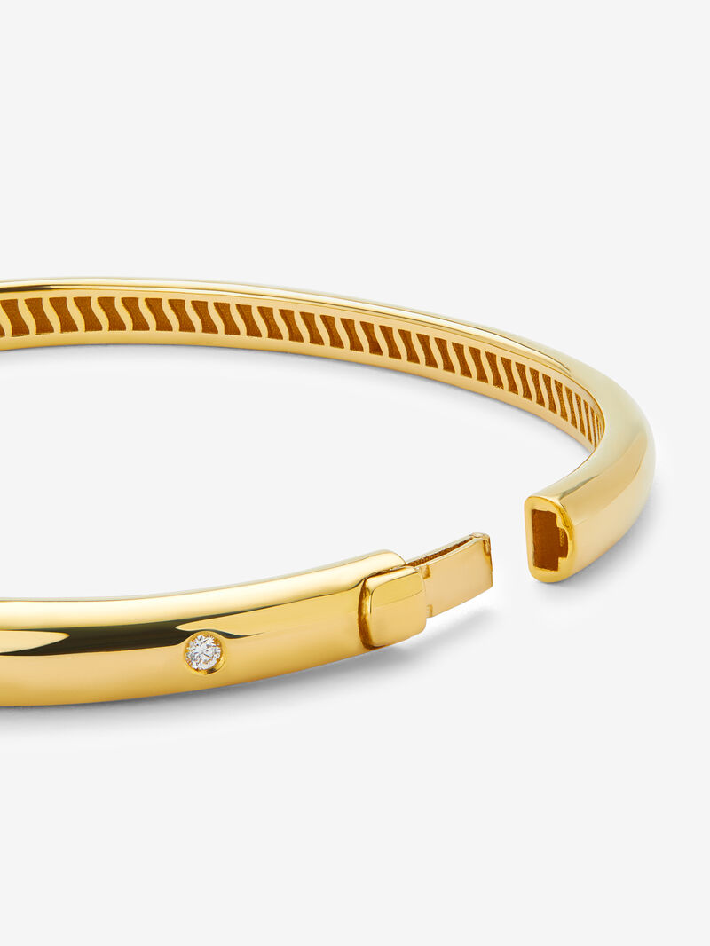 18K yellow gold bracelet with 0.02 ct brilliant cut diamond image number 4
