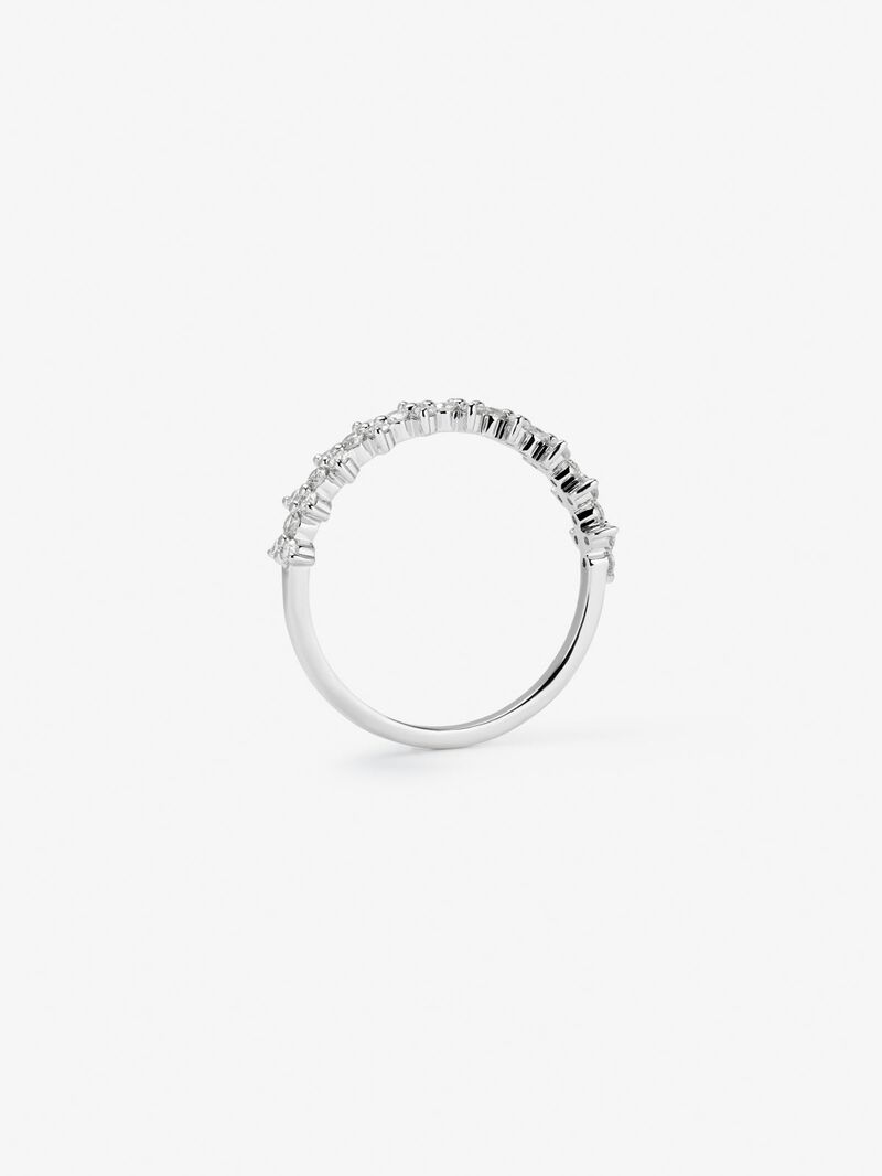 18K white gold ring with 30 brilliant-cut diamonds with a total of 0.38 cts image number 4