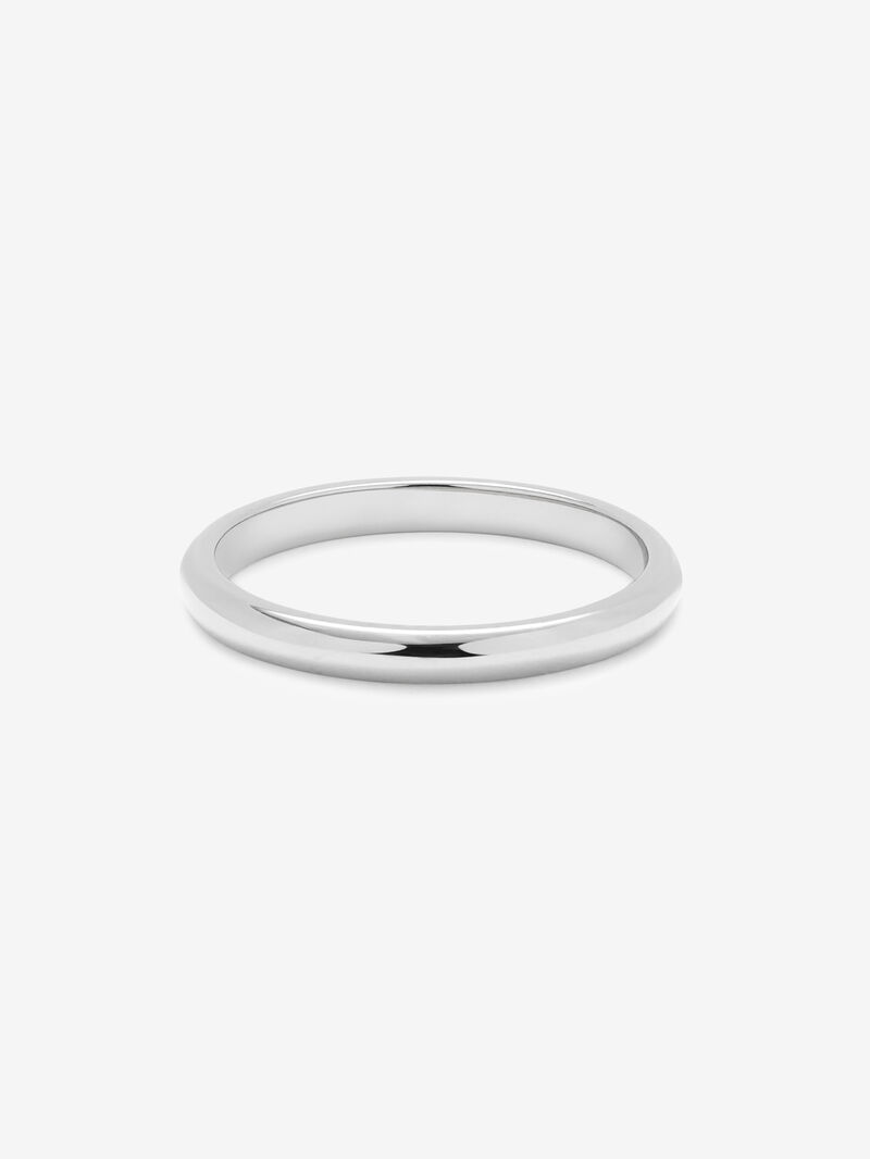 18K 1.55mm White Gold Flat Commitment Ring image number 2