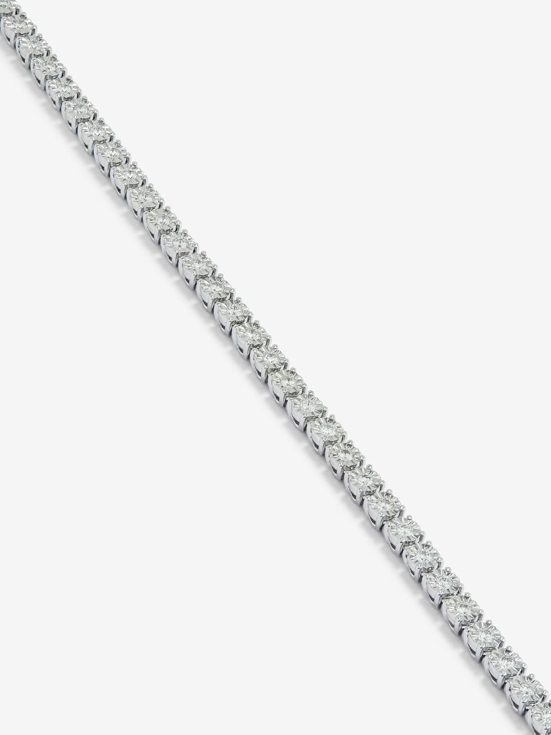 18K White Gold Rivière bracelet with 0.89 cts bright size diamonds image number 2