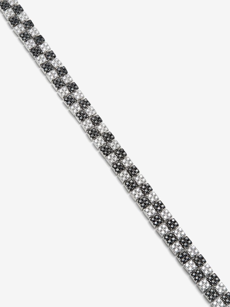 18K white gold necklace with 452 brilliant-cut white diamonds with a total of 7.8 cts and 452 black diamonds with a total of 8.52 cts image number 2