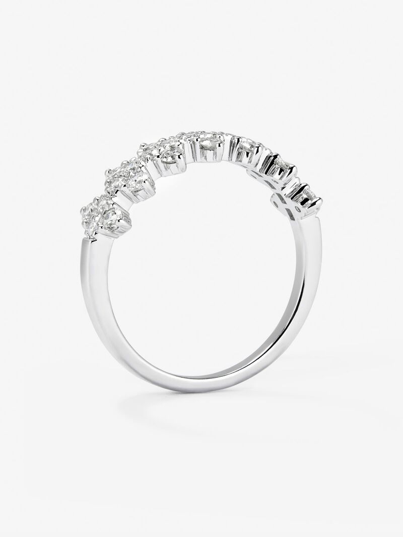 18K white gold ring with 28 brilliant-cut diamonds with a total of 0.59 cts image number 3