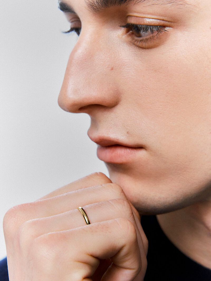 18K Yellow Gold Wedding Band of 2.30mm image number 3