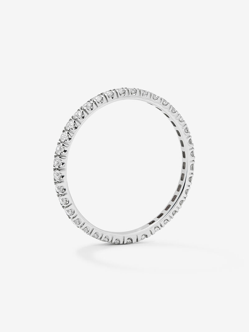 Entire 18K white gold ring with 40 brilliant-cut diamonds with a total of 0.38 cts image number 4