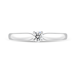 Anillo de Compromiso de Oro blanco con diamante, SL17004-00D015