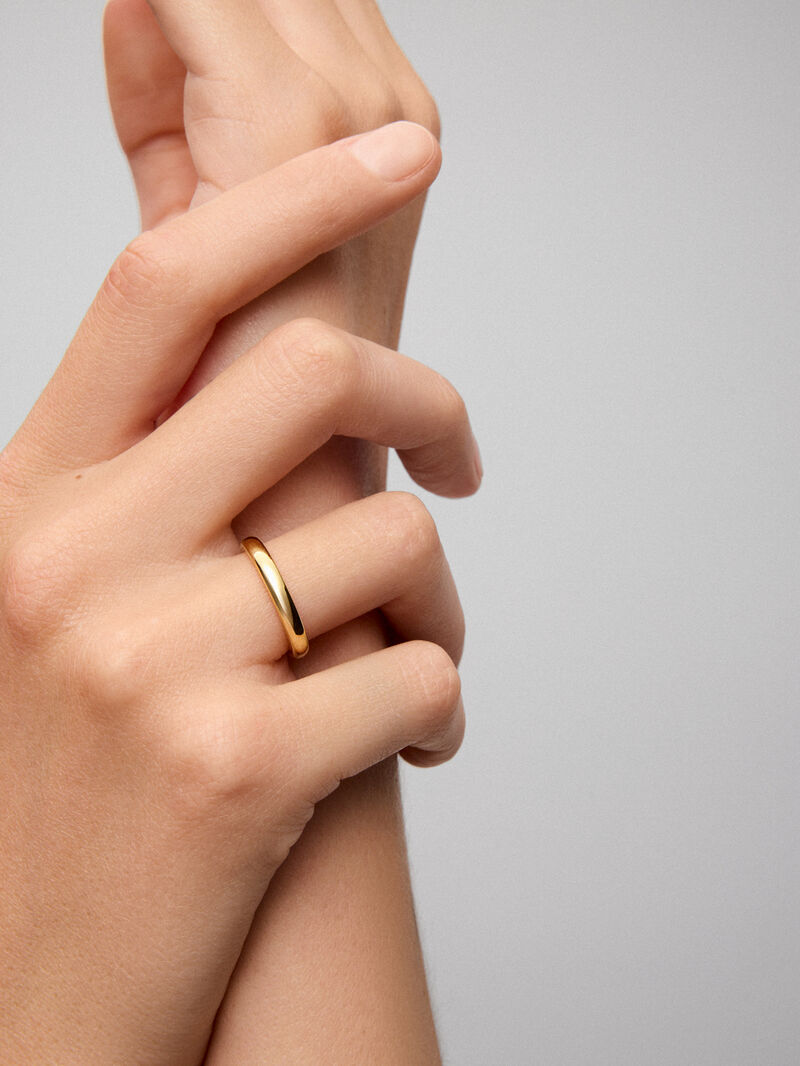 18K yellow gold wedding ring image number 3
