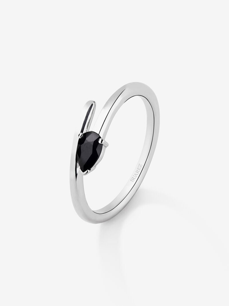 927 Silver Snake Ring with Spinel image number 0