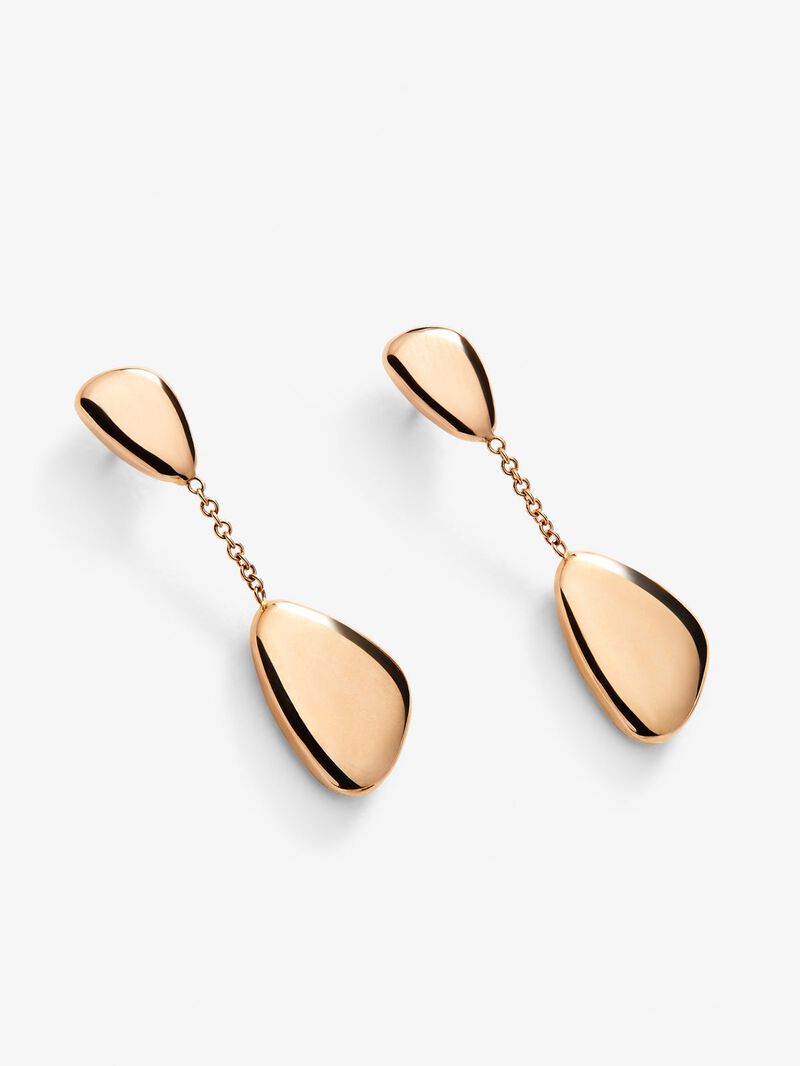 18K rose gold earrings with spheres image number 2