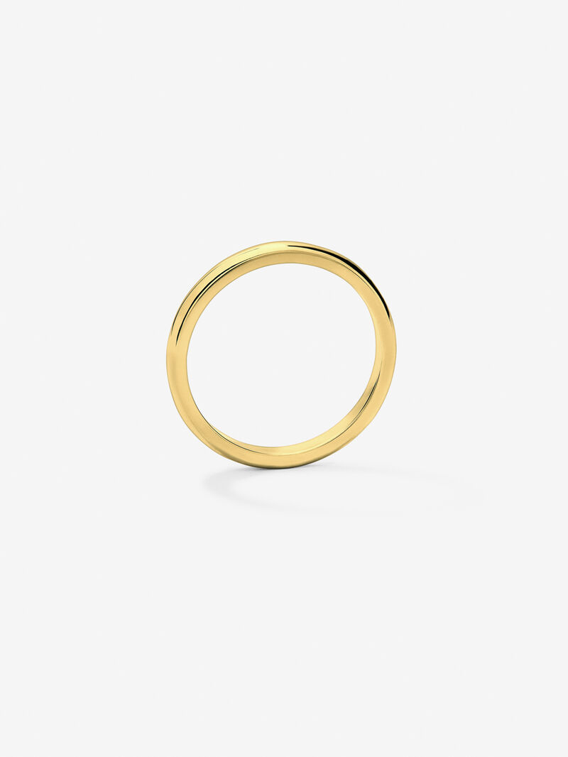 18K 1.55mm yellow flat compromise ring image number 4