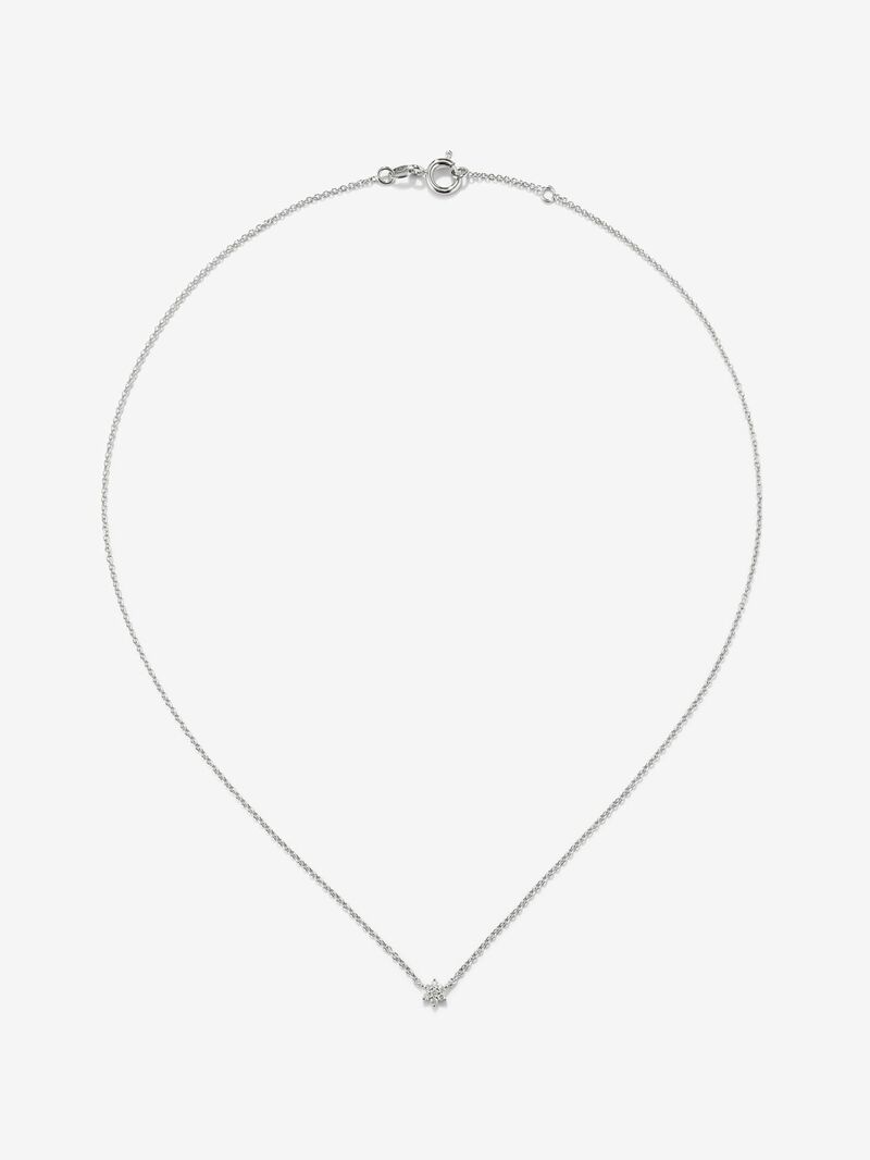 18k white gold pendant and diamonds in bright size of 0.08 cts and star shape image number 0