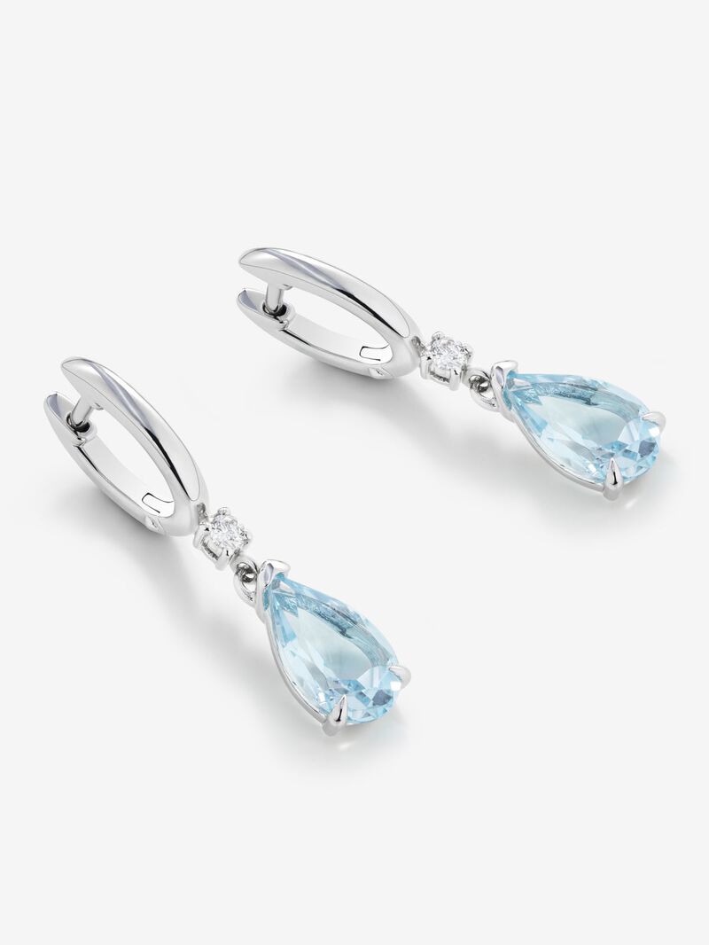 Long silver earrings with shadacios sky image number 2