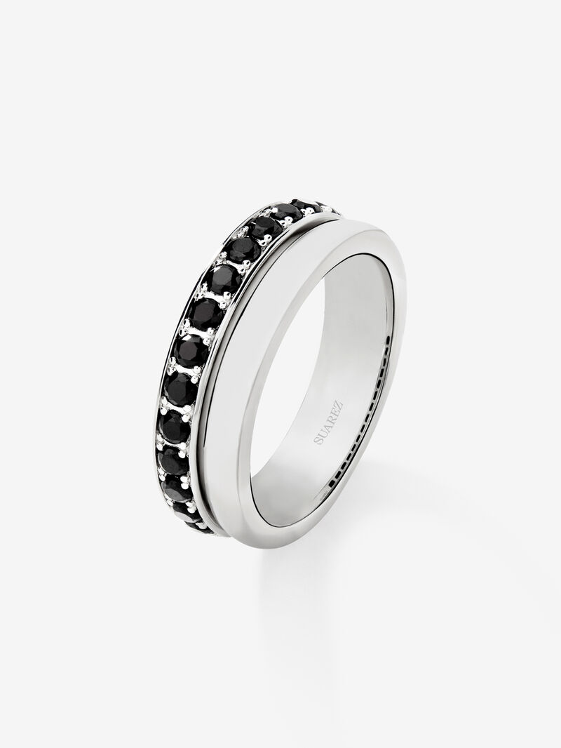 925 silver ring with 15 brilliant-cut spinels image number 0