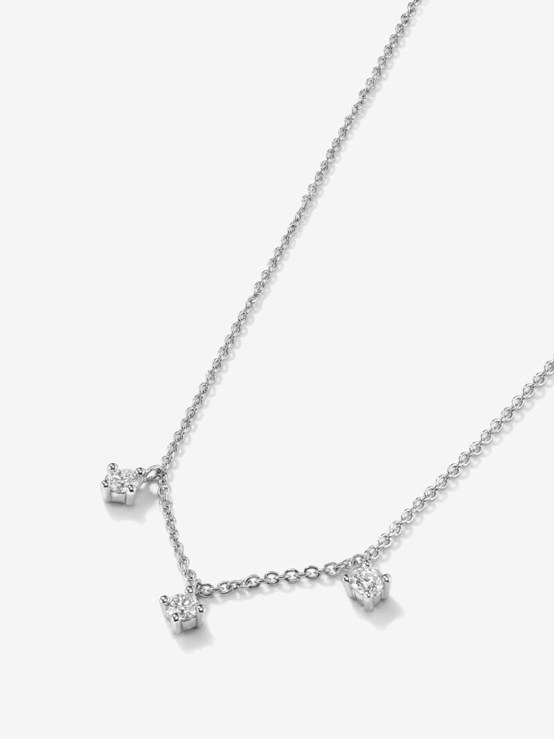 18K white gold pendant with 0.33 ct brilliant cut diamonds image number 2