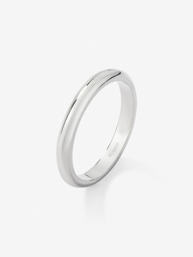 18K White Gold Wedding Band of 2.60mm image number 0