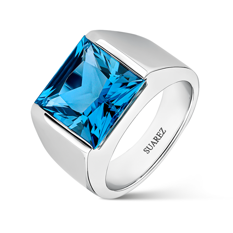 Blue Berlin ring 6,92 carats London topaz, SO21045-AGTPLN_V