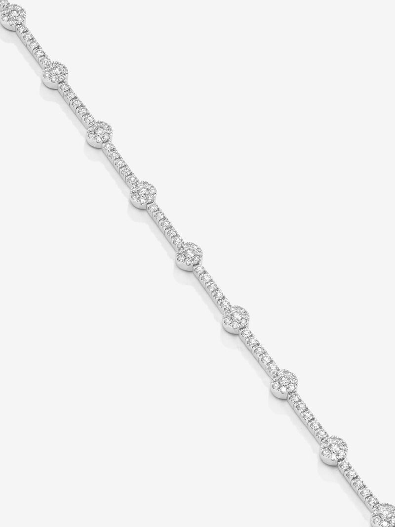 18K white gold rivière bracelet with 155 brilliant-cut diamonds with a total of 2.09 cts image number 4