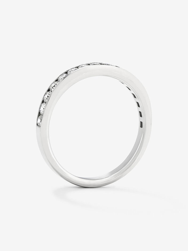 Half ring in 18K white gold with 16 brilliant-cut diamonds with a total of 0.5 cts image number 4