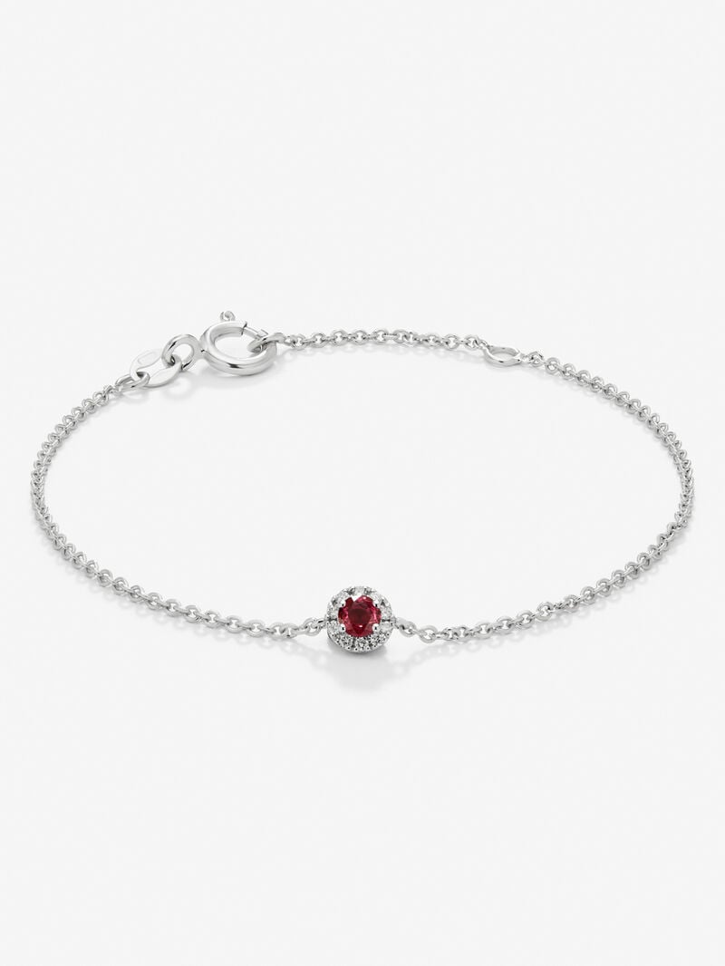 18K White Gold Orla Bracelet with Rubi and Diamond image number 0