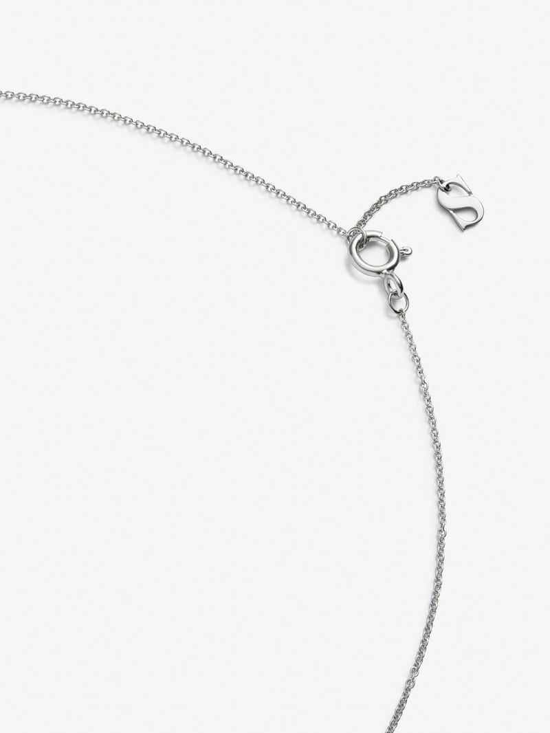 18K white gold pendant with central brilliant-cut diamond of 0.1 cts and 12 brilliant-cut diamonds with a total of 0.15 cts image number 4
