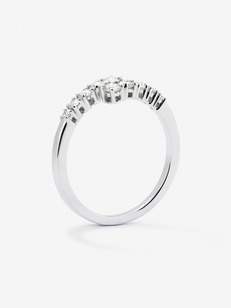 You and me ring in 18K white gold with 10 brilliant-cut diamonds with a total of 0.4 cts image number 4