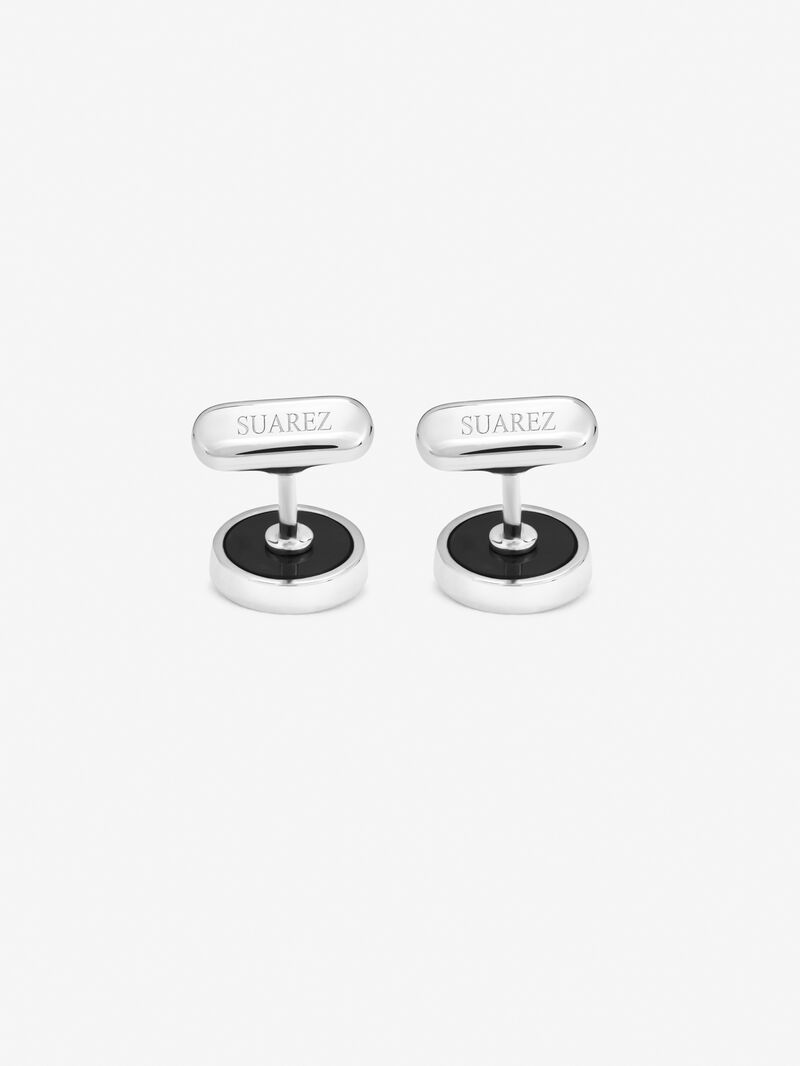 925 Silver and Onyx Cufflinks image number 2