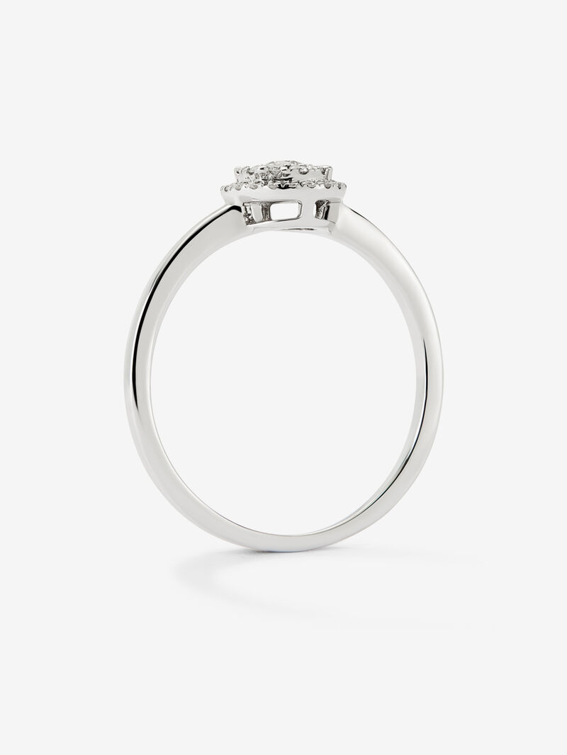 18K white gold ring with 31 brilliant-cut diamonds with a total of 0.19 cts image number 4