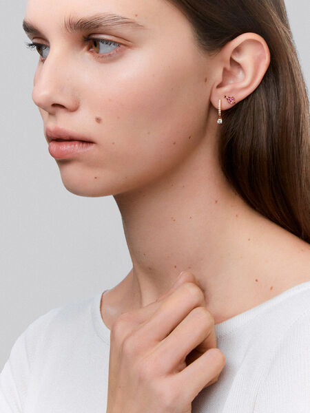 Rose gold earrings, PE17115-ORZRSD_V