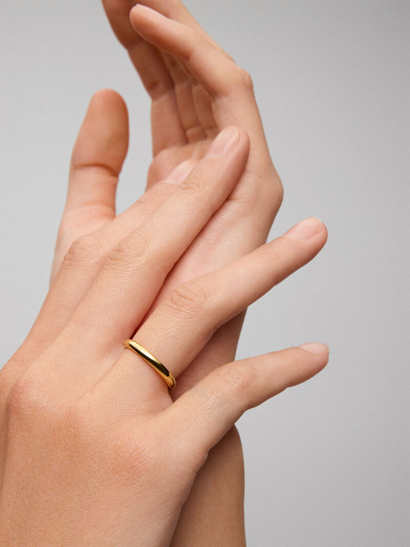 18K yellow gold wedding ring image number 5