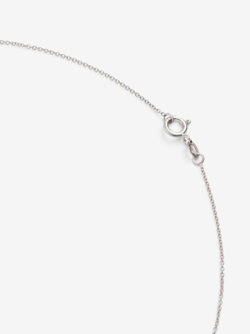 18K white gold pendant with letter C paved with 7 brilliant-cut diamonds with a total of 0.05 cts image number 4