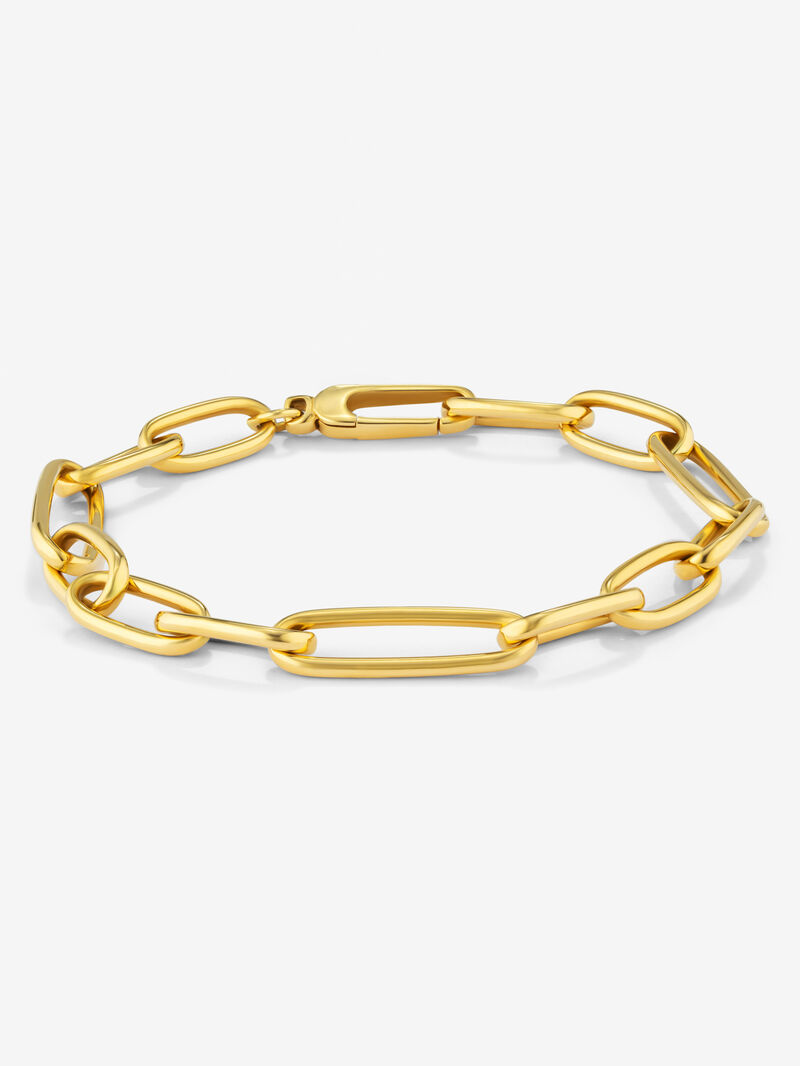 Medium link bracelet made of 18K yellow gold image number 0