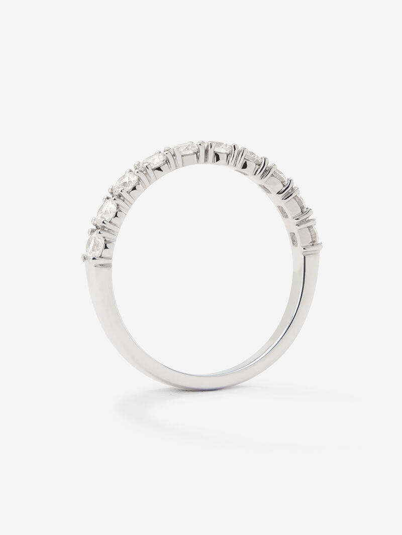 Half ring in 18K white gold with 10 brilliant-cut diamonds with a total of 0.74 cts image number 4