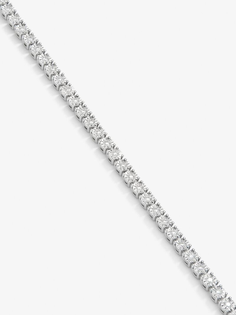 Gargantilla Riviere Collar of 18k White Gold with Diamonds image number 2