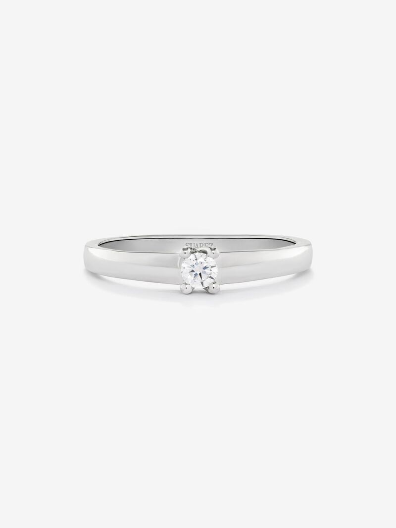 White gold engagement ring with diamond image number 1