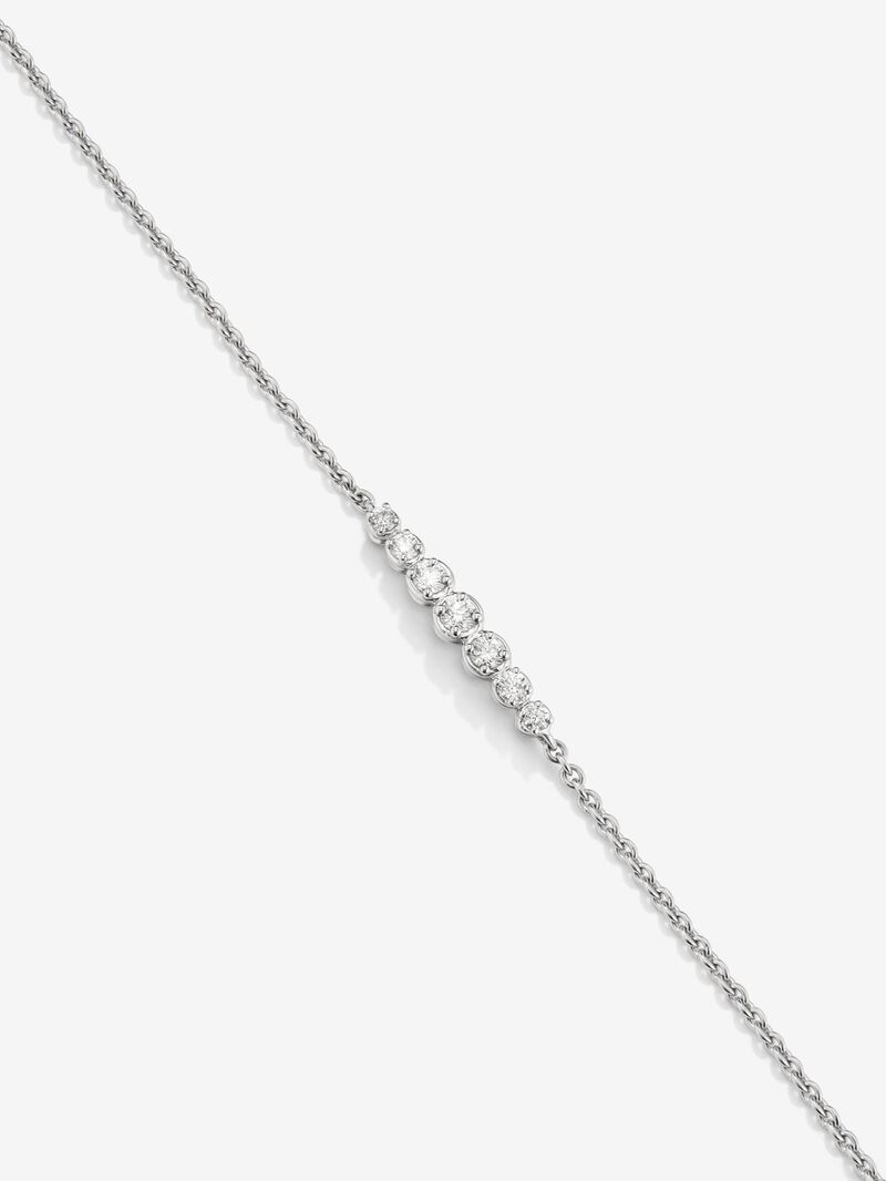 18K White Gold Diamond Chain Bracelet image number 4