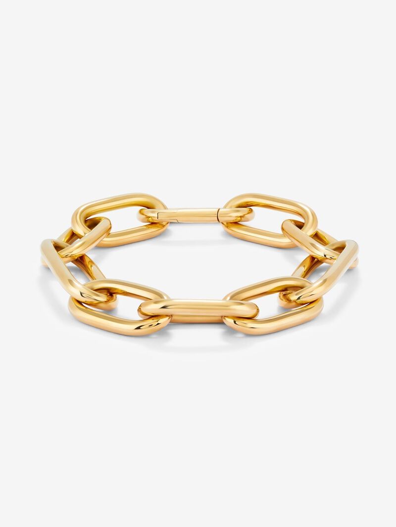 Extra large link bracelet in 18K yellow gold image number 0