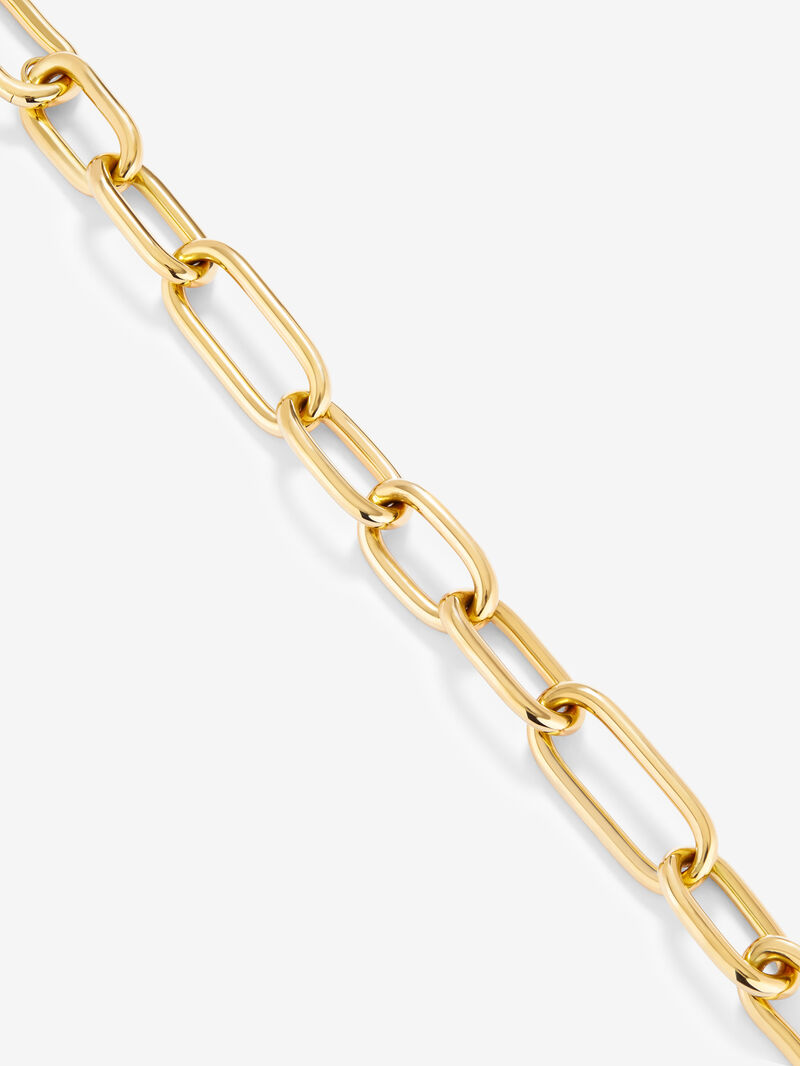 Extra large link bracelet in 18K yellow gold image number 2