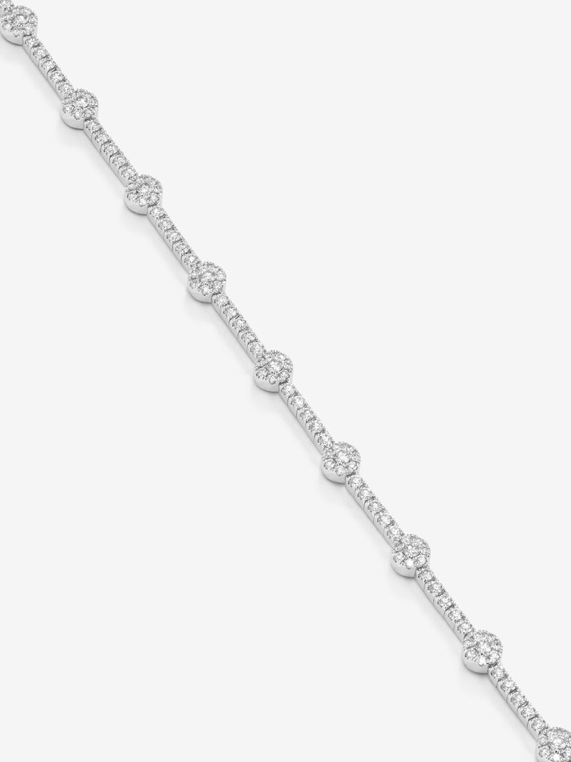 18K white gold rivière bracelet with 155 brilliant-cut diamonds with a total of 2.09 cts image number 2