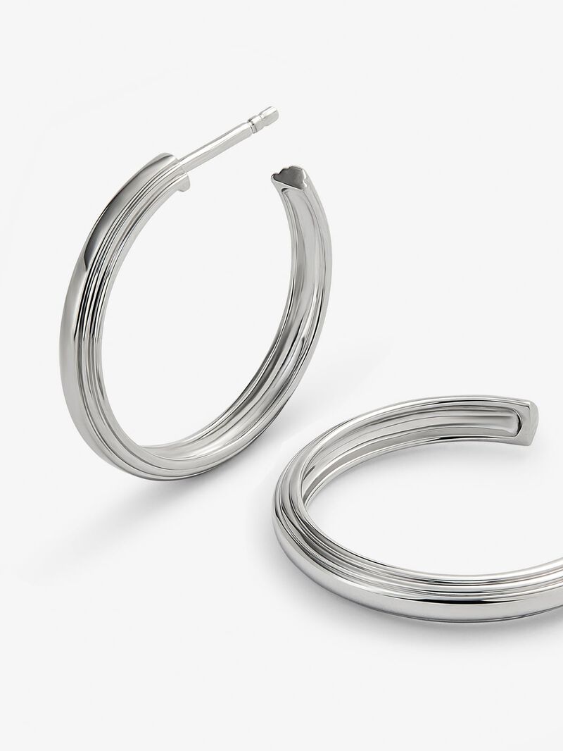 925 silver hoop earrings image number 2