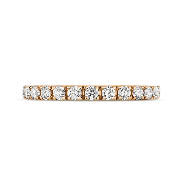Anillo media alianza de oro rosa de 18kt y diamantes, AL18003-ORD0015_V