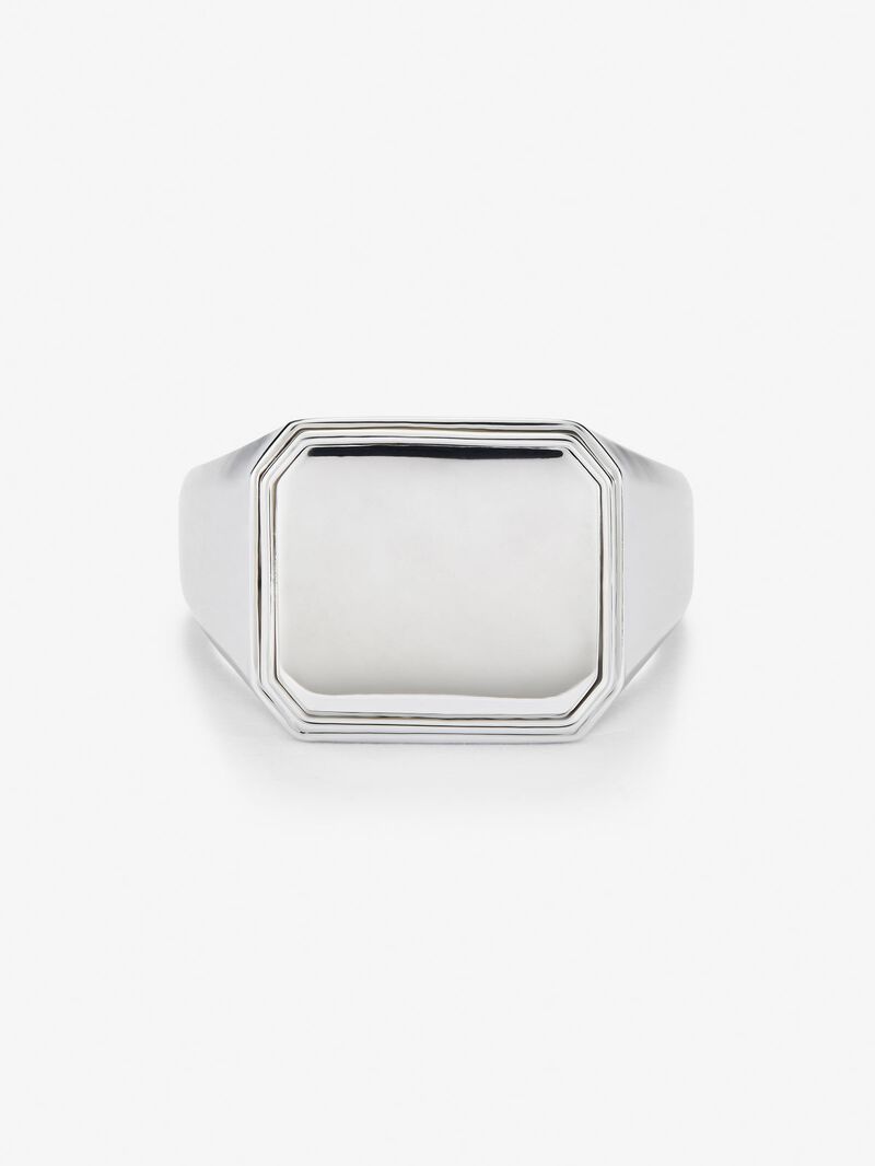 925 silver seal ring image number 2