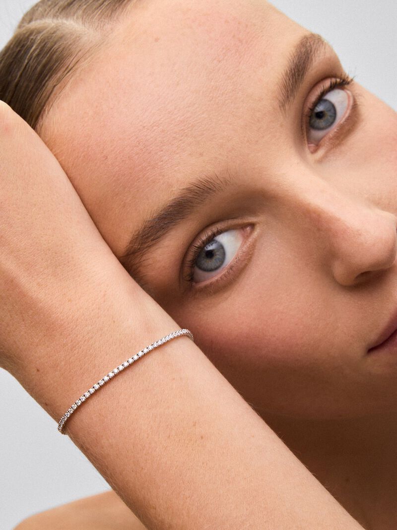 18k White Gold Riviere Boxie image number 3