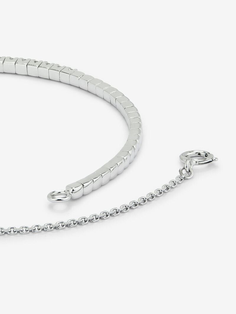Rigid 18K white gold bracelet with 42 brilliant-cut diamonds with a total of 0.71 cts image number 5