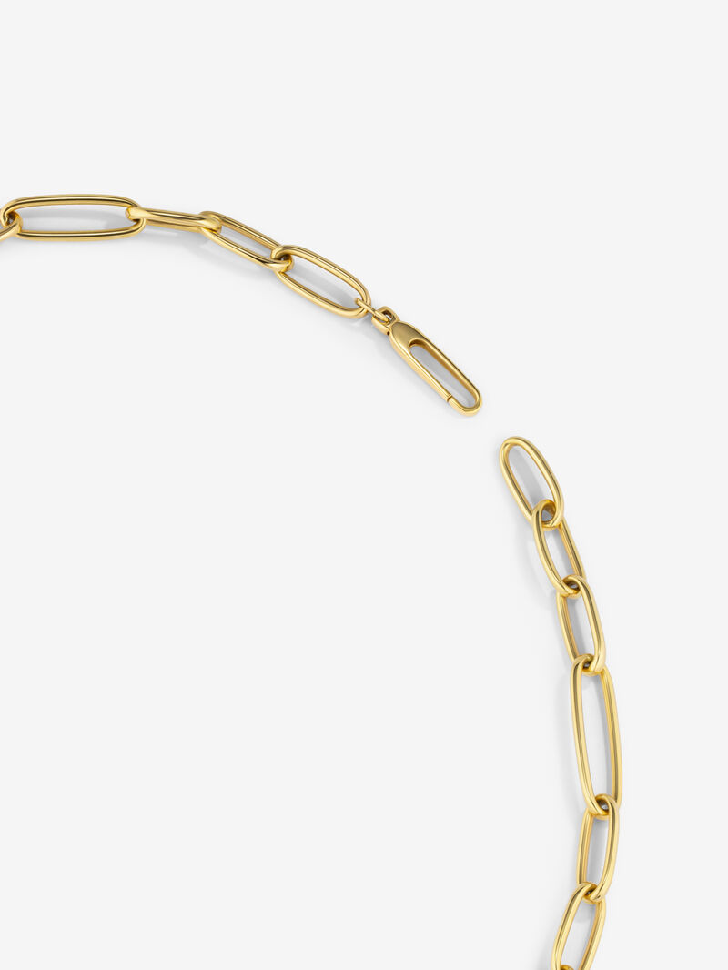 Medium link necklace of 18K yellow gold image number 4